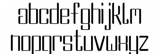 DBE Fluorine Font LOWERCASE