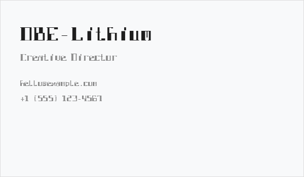 DBE-Lithium Business Card