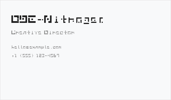 DBE-Nitrogen Business Card