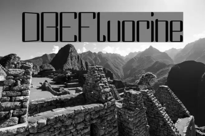 DBEFluorine Font examples