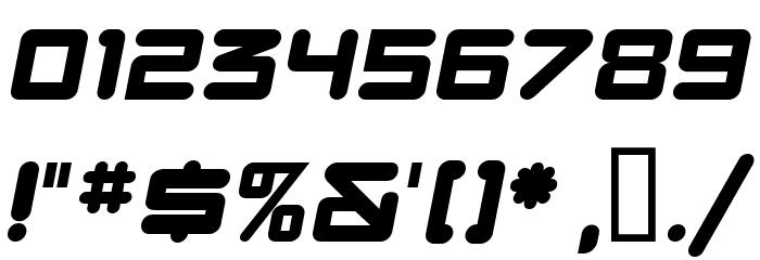 DBXLNightfever ExtraWideItalic Font OTHER CHARS