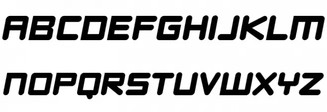 DBXLNightfever ExtraWideItalic फ़ॉन्ट अपरकेस