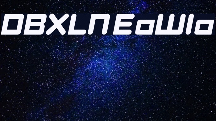DBXLNightfever ExtraWideItalic Font examples