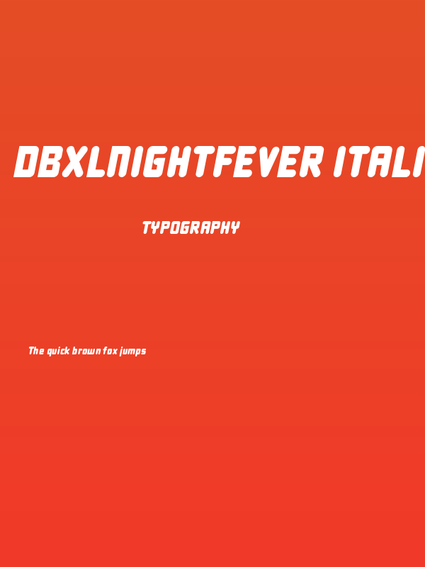 DBXLNightfever Italic Poster