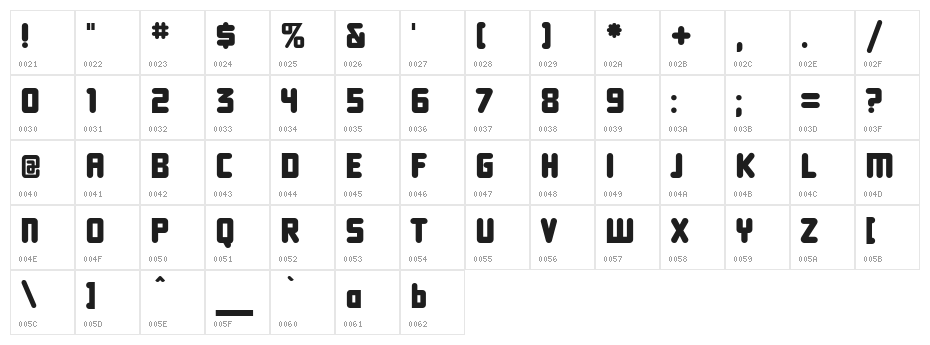 DBXLNightfever Normal Character Map