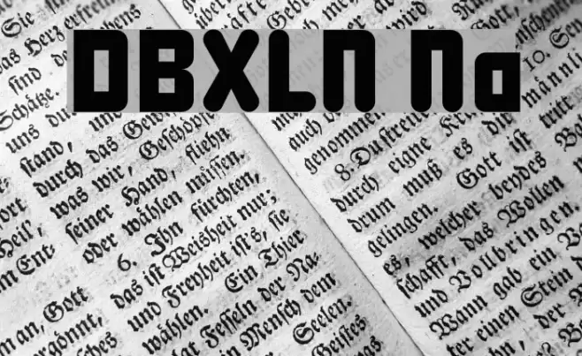 DBXLNightfever Normal Font examples