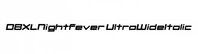 DBXLNightfever UltraWideItalic  les polices de caractères gratuit tlcharger