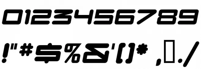 DBXLNightfever UltraWideItalic Font OTHER CHARS