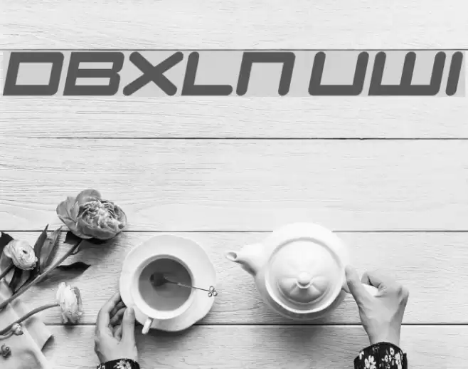 DBXLNightfever UltraWideItalic Font examples