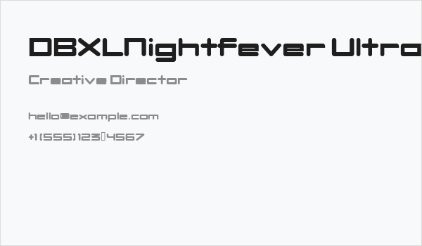 DBXLNightfever UltraWide Business Card