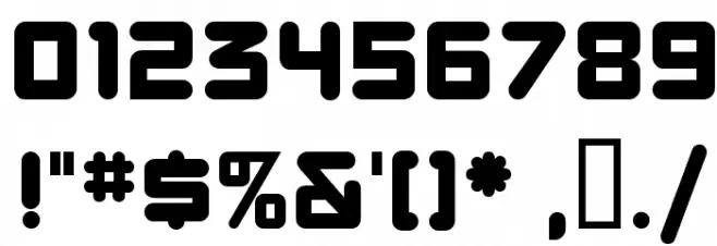 DBXLNightfever Wide Font OTHER CHARS