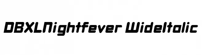 DBXLNightfever WideItalic  les polices de caractères gratuit tlcharger