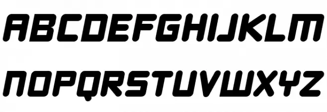 DBXLNightfever WideItalic 字体 大写