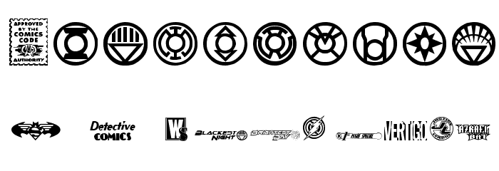 DC Comics Font OTHER CHARS