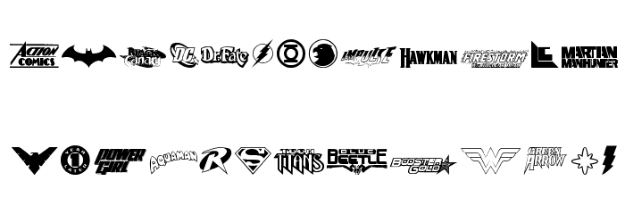 DC Comics Font LOWERCASE