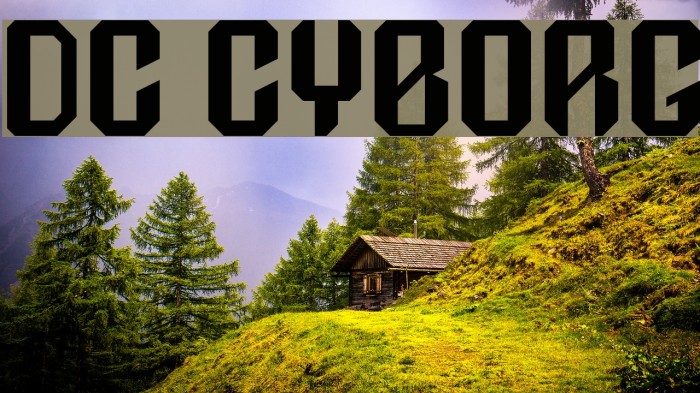 DC Cyborg Font examples