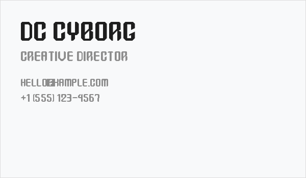 DC Cyborg Business Card