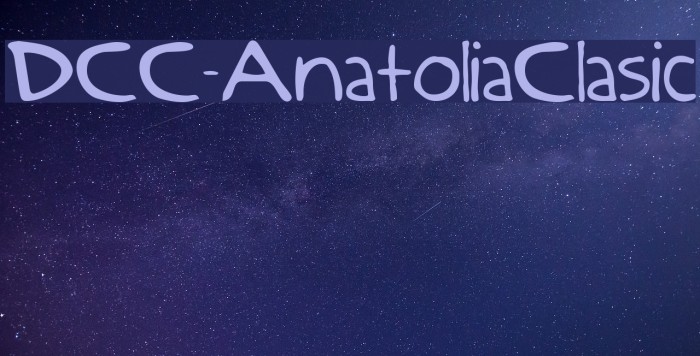 DCC-AnatoliaClasic Font examples