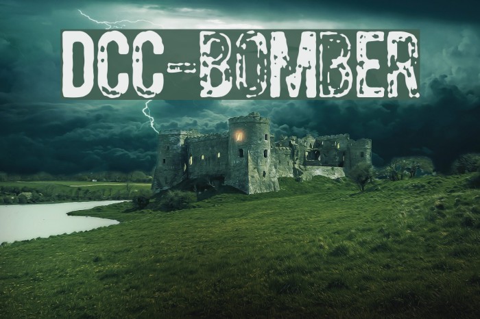 DCC-Bomber Font examples