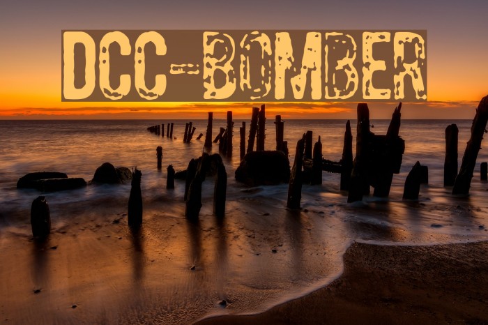 DCC-Bomber Font examples