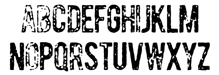 DCC-Bomber Font LOWERCASE