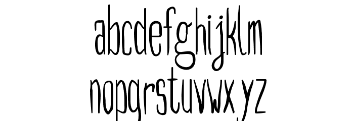 DCC - Long nails Font LOWERCASE