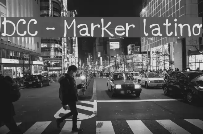DCC - Marker latino Font examples
