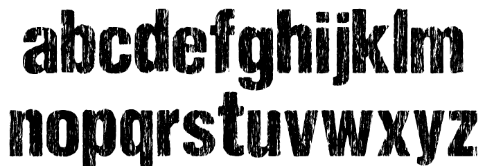 DCC-SharpDistressBlack Font LOWERCASE