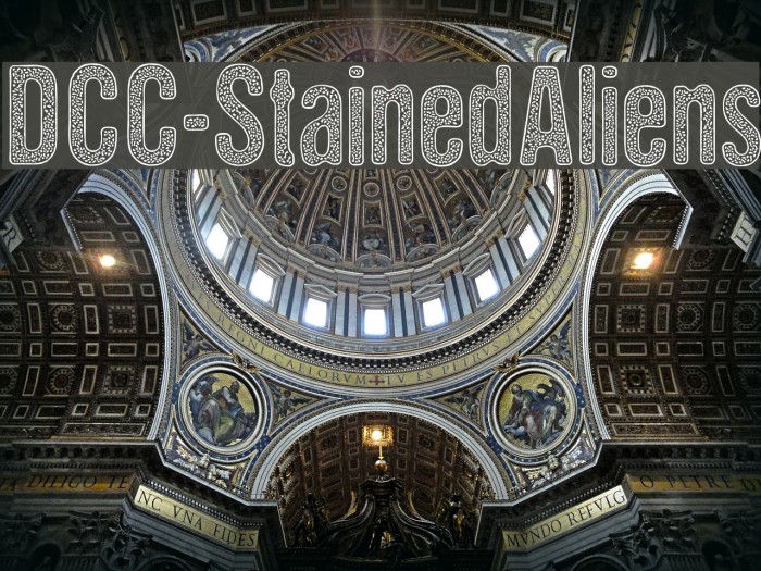 DCC-StainedAliens Font examples