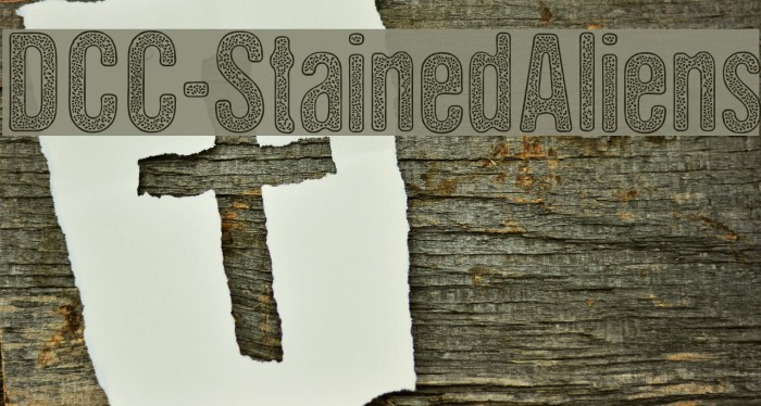DCC-StainedAliens Font examples