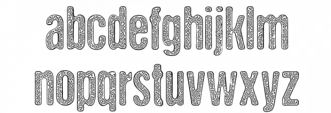 DCC-StainedAliens Font LOWERCASE