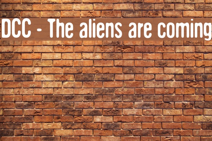 DCC - The aliens are coming Font examples