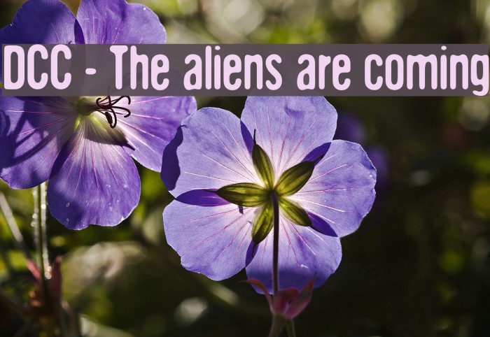 DCC - The aliens are coming Font examples