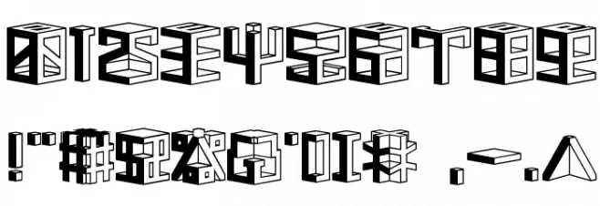 DDD Cubic Font Alte caractere