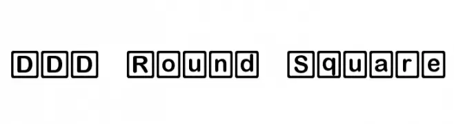 DDD Round Square  Frei Schriftart Herunterladen