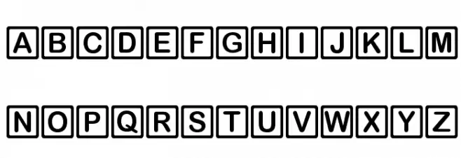 DDD Round Square Schriftart Groß