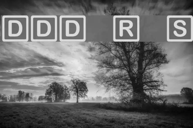 DDD Round Square Font examples