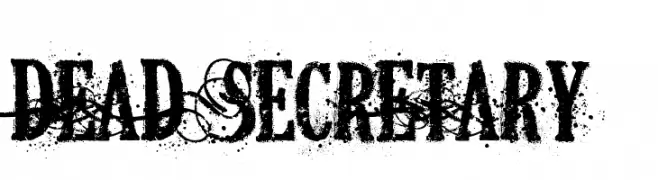 DEAD SECRETARY  baixar fontes gratis