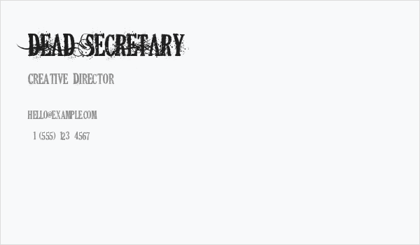 DEAD SECRETARY Business Card