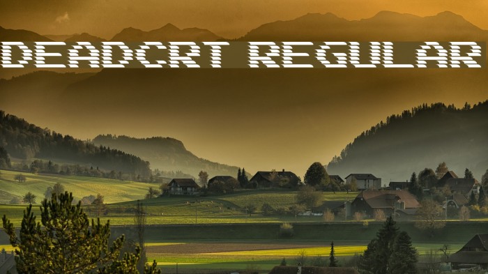 DEADCRT Regular Font examples