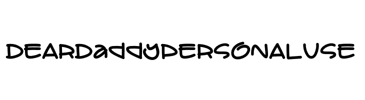 DEAR Daddy PERSONAL USE  font caratteri gratis