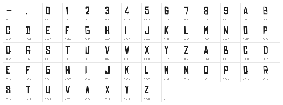 DEAR RADITASS Character Map