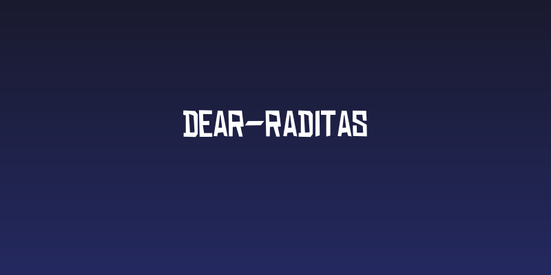 DEAR-RADITAS Social Header
