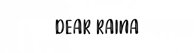 DEAR RAINA  नि: शुल्क फ़ॉन्ट्स डाउनलोड
