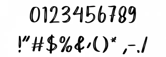 DEAR RAINA Font OTHER CHARS