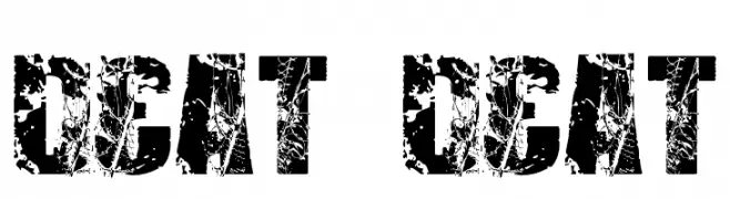 DEAT+DEAT  Frei Schriftart Herunterladen