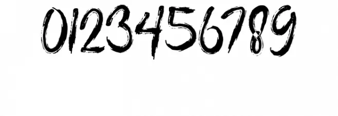 DEATH BRUSH Font OTHER CHARS