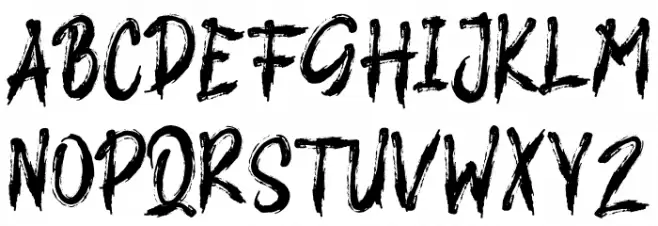 DEATH BRUSH خط أحرف كبيرة