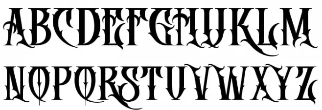 DEATH CROW Regular Font OTHER CHARS