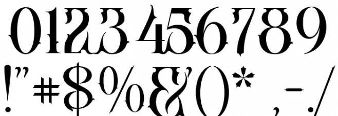 DEATH CROW Regular Font OTHER CHARS